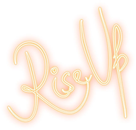 Neon Rise Up Lettering 